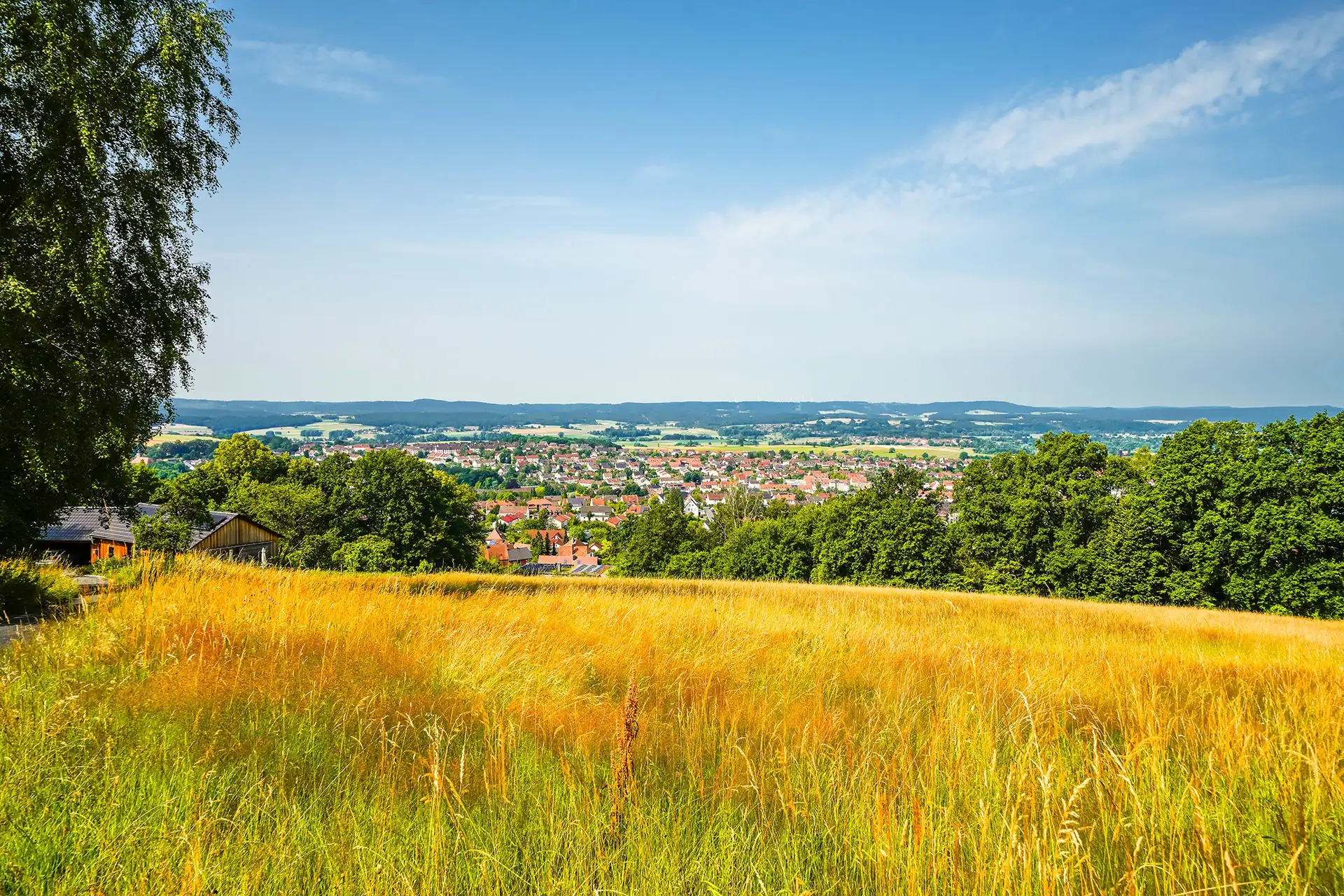 Kontaktbanner Blick auf Kulmbach von Rehberg
